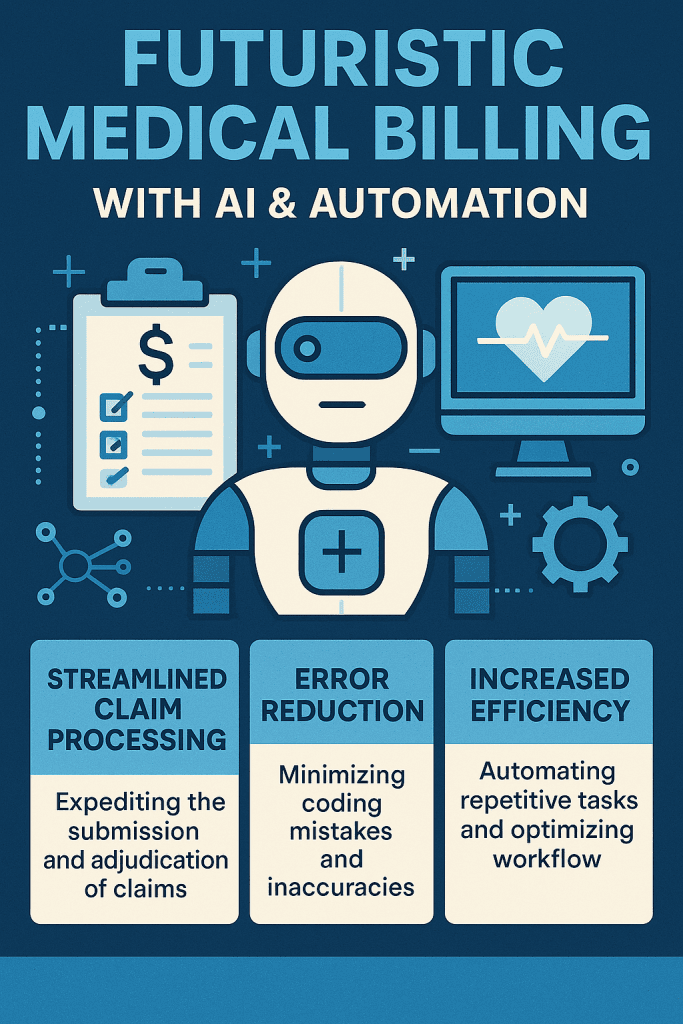 AI-powered medical billing automation for healthcare providers, streamlining claims, reducing errors, and increasing efficiency with advanced technology.