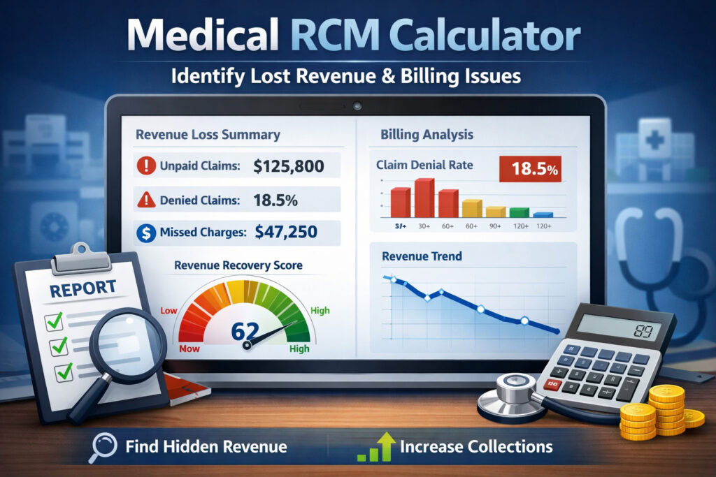 Alt text: Lost Revenue Calculator for medical billing