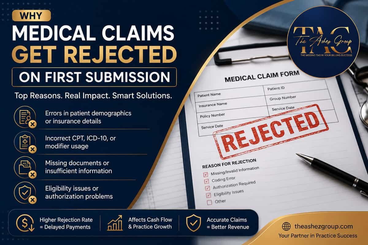 Medical claims rejected due to billing and coding errors