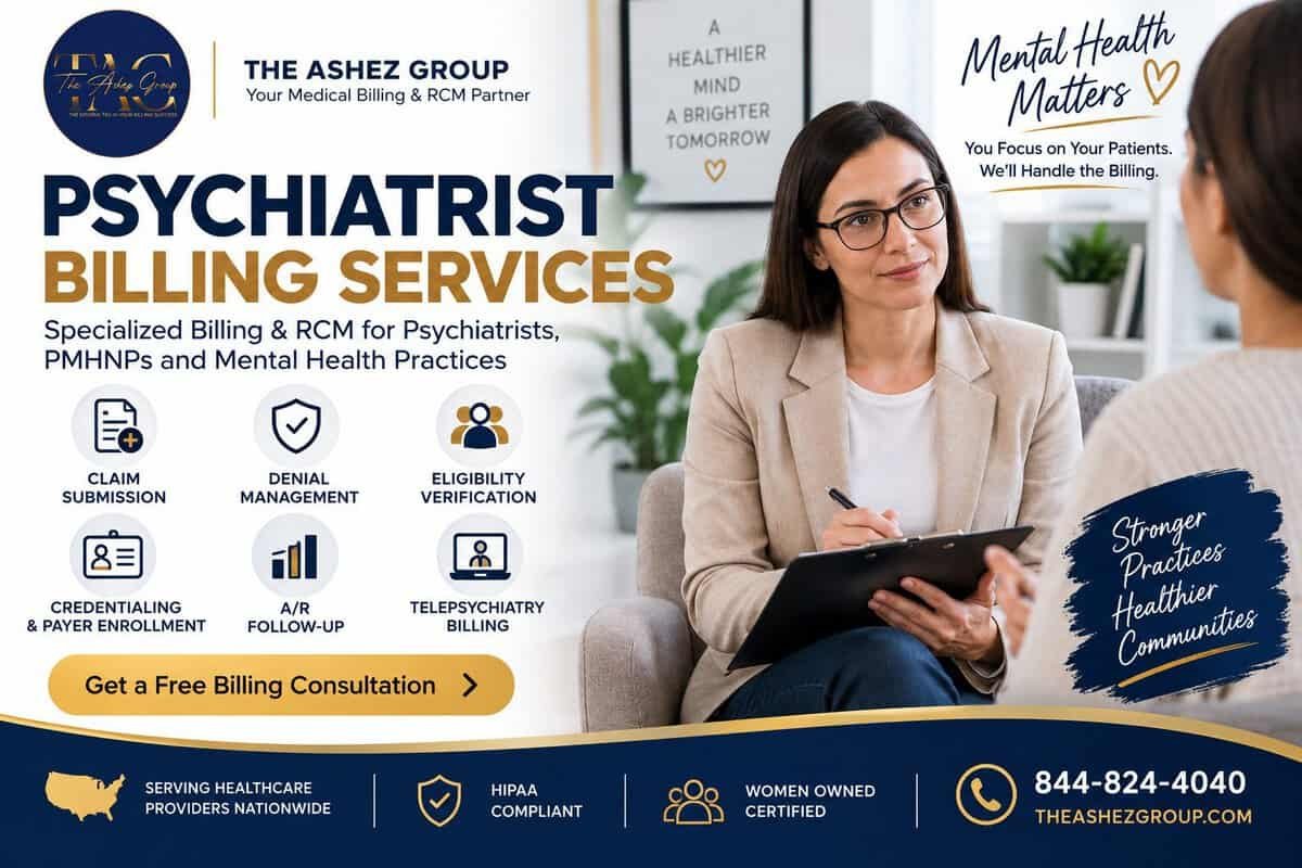 Psychiatrist billing services for psychiatrists, PMHNPs, and mental health practices